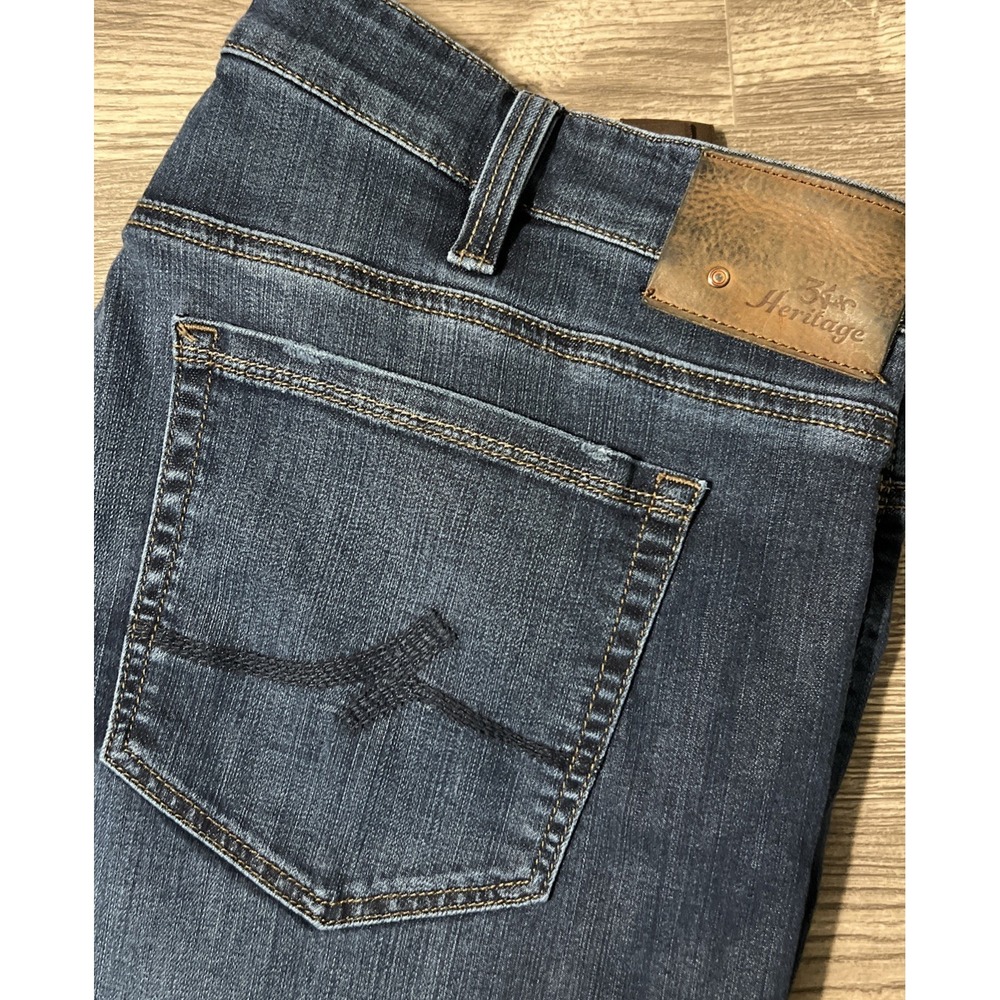 34 Heritage Courage Dark Wash Mid-Rise Straight Leg Stretch Pant Jeans Sz 38x34